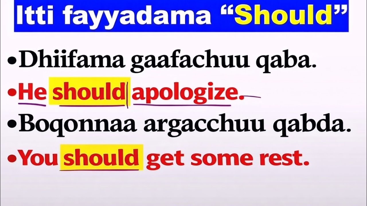 Barnoota Afaan Oromoo fi English guutuu isaa @furtuu1