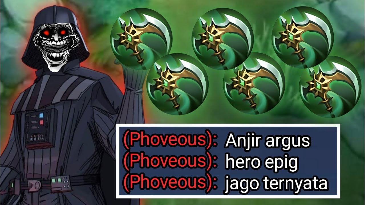 SATU LANE LAWAN PHOVEOUS DI KATAKAN HERO EPIG TOP GLOBAL 1 ARGUS LANGSUNG MENGAMUK | MLBB 2026