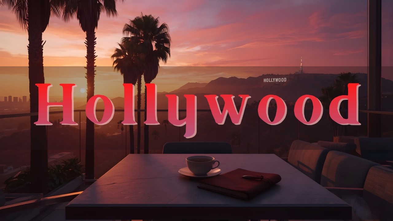 Cinematic LA Cafe ☕ Epic Lofi Music for Creativity | Hollywood Sunset Ambience for Inspiration