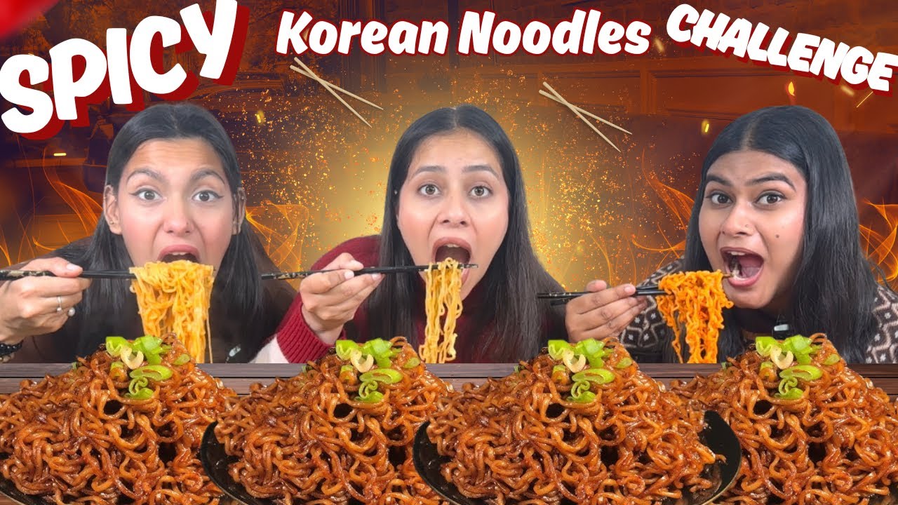 Spicy Korean Ramen Eating Challenge || Spiciest Noodles Challenge 