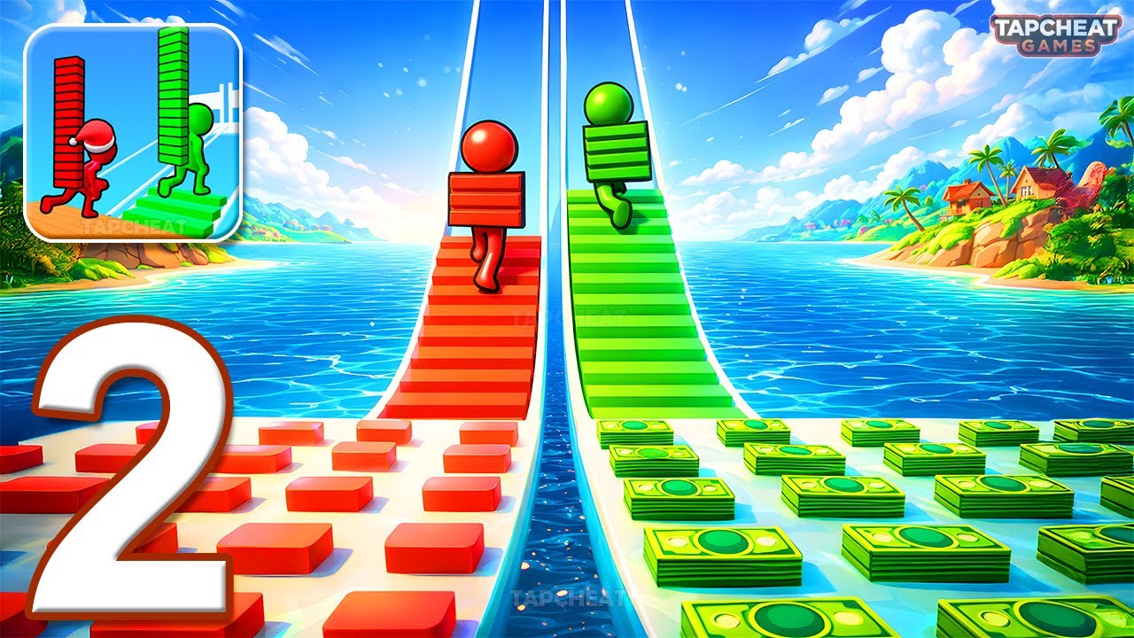 Bridge Race - Gameplay Walkthrough Part 2 - Bridge Stack Race io Tournament (Android, iOS)