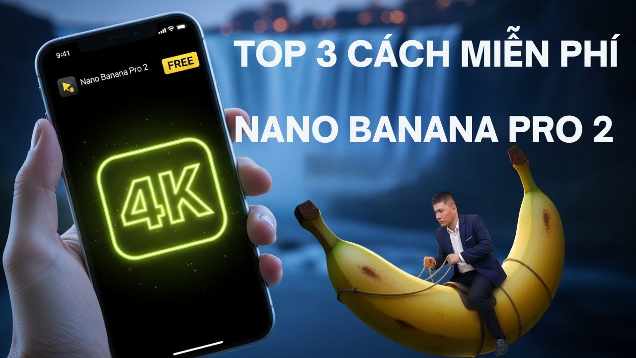 NANO BANANA PRO 2 Top 3 Cách MIỄN PHÍ để sử dụng NANO BANANA PRO 2 với chất lượng 4K