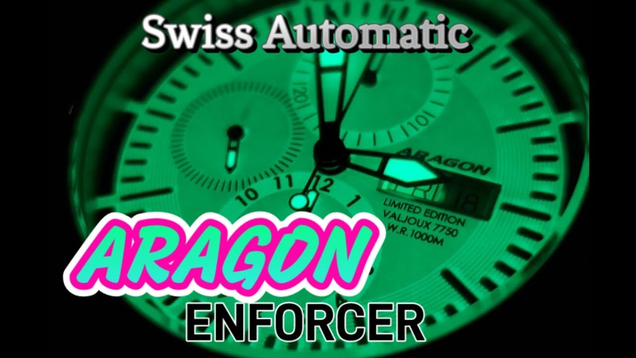 ARAGON ENFORCER FULL LUME DIAL SWISS AUTOMATIC A161