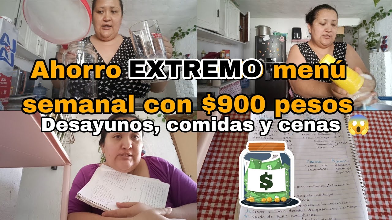 Comidas para toda la semana con $900 MX Planeación real / Menú económico / #bulgarosdeleche 