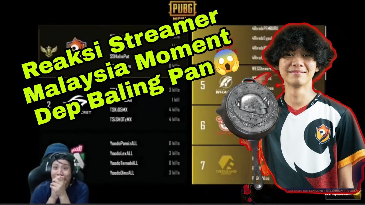 Reaction Streamer Malaysia Bila Dep Baling Pan & Mendapat Chicken Dinner🍗🔥 