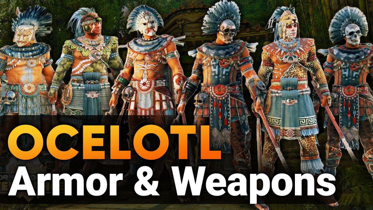 Ocelotl: All Armor And Weapons Showcase | For Honor New Aztec Hero Customisation | Y7S2: VENGEANCE