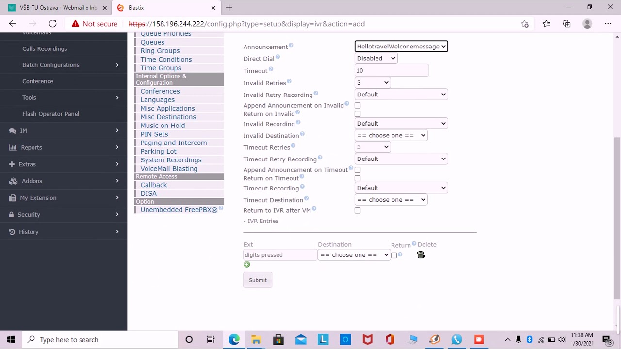How to Add IVR or Digital Receptionist in Elastix 4 call center module