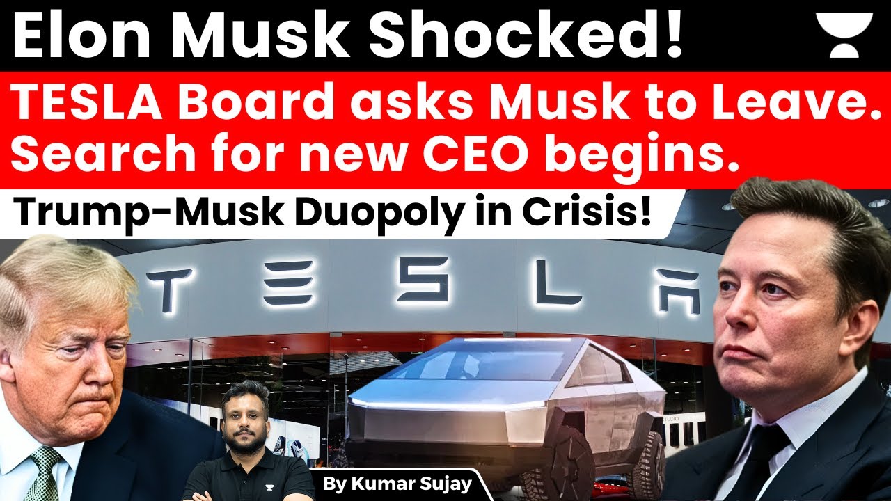 Musk to exit Tesla: Tesla board began search to replace Elon Musk as boss. Tesla in Crisis