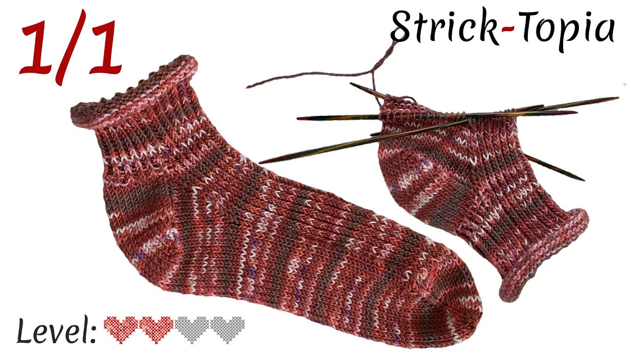 Sportliche Sommersneaker Socken stricken leicht gemacht - Video 1/1 - Gesamt