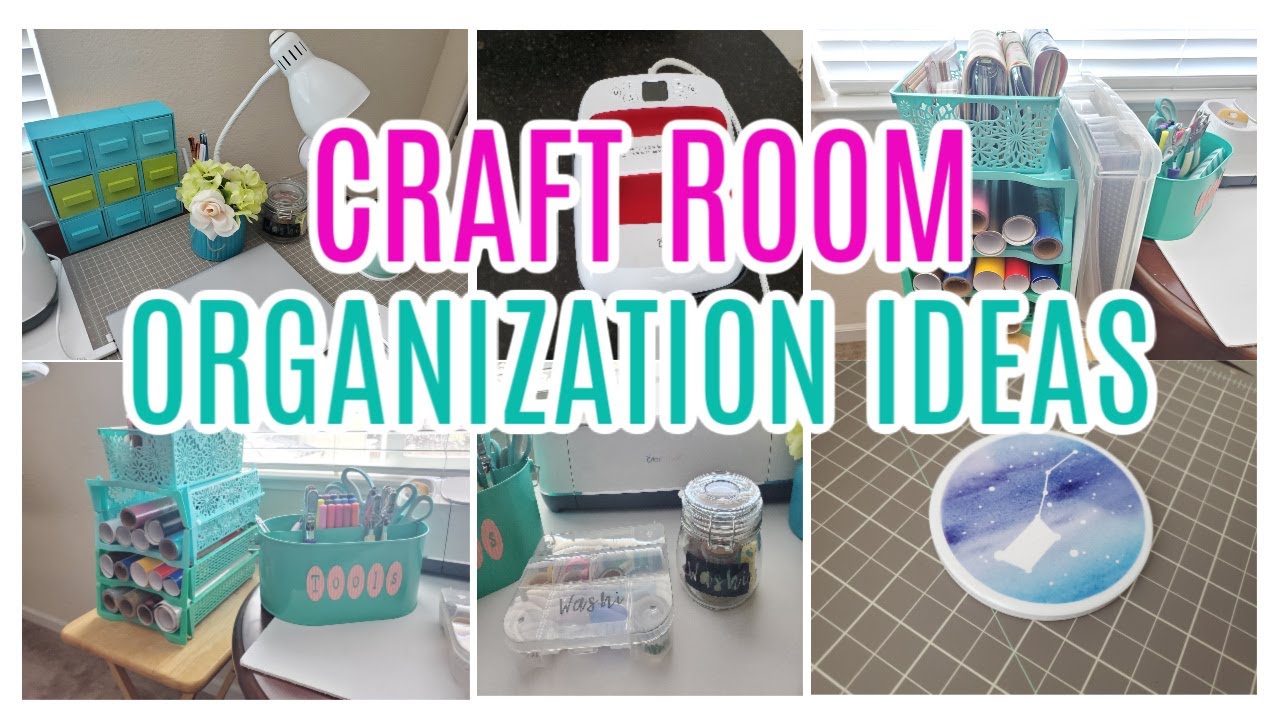 DOLLAR STORE CRAFT ROOM ORGANIZATION IDEAS ~ VINYL ORGANIZER ~ CRICUT ORGANIZATION