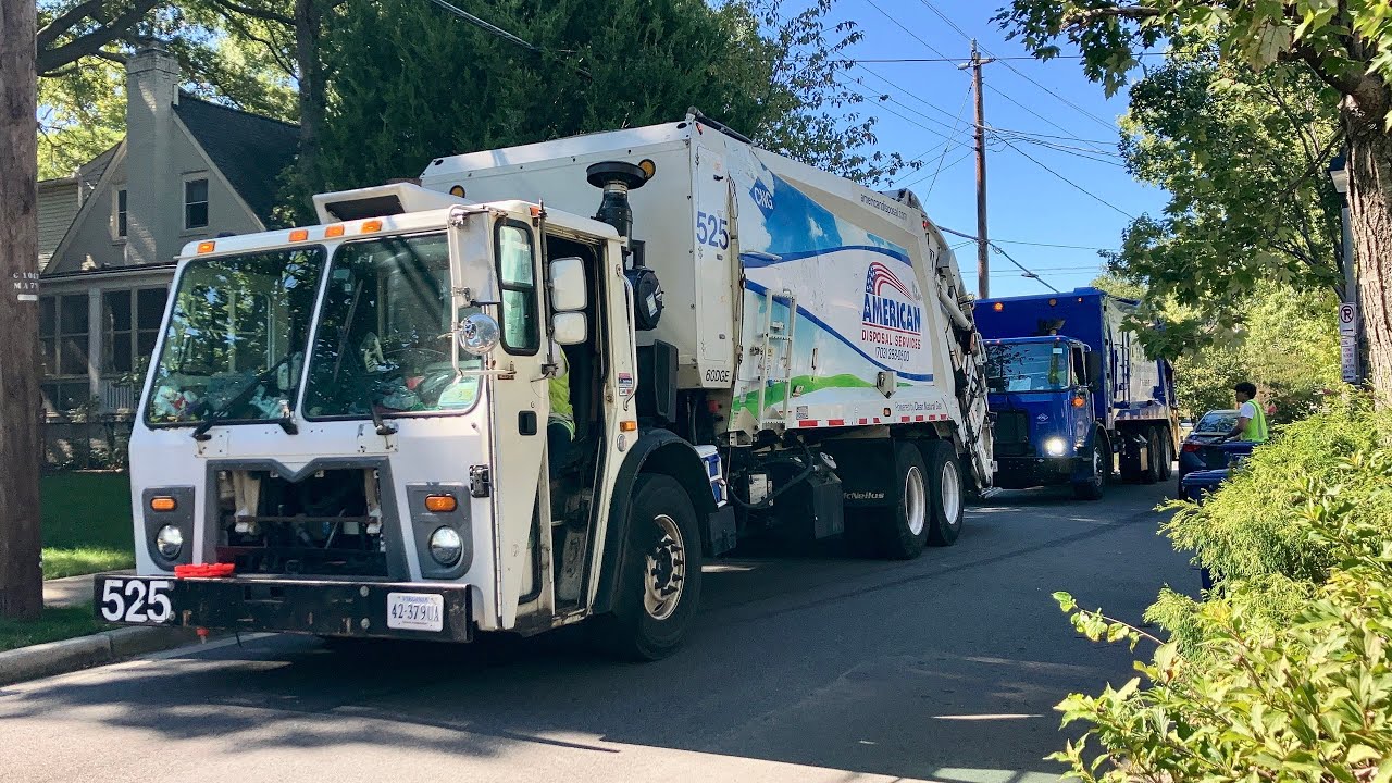 Friday Afternoon Tag Team Craziness! | CNG McNeilus Rear Loaders on Yard Waste & Recycling