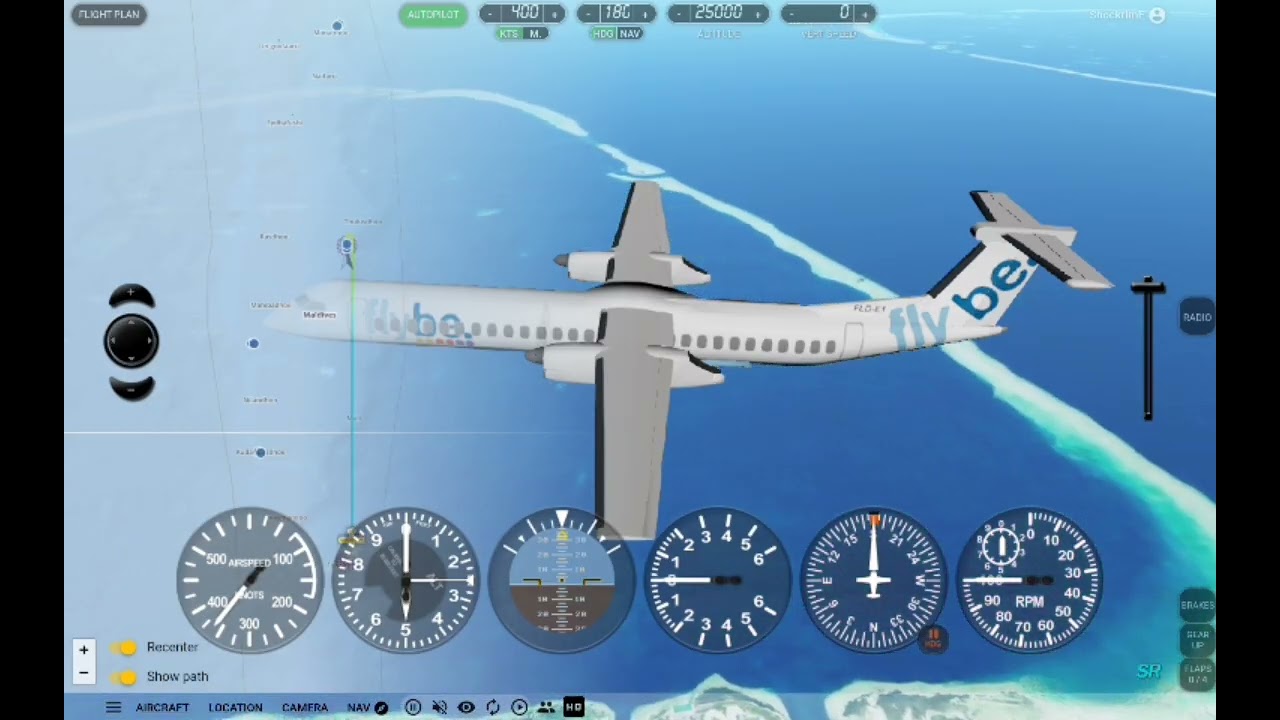 GeoFS Full flight 12 | Maldivian Dash 8 Q300 | Male - Gan | 1:00 hour