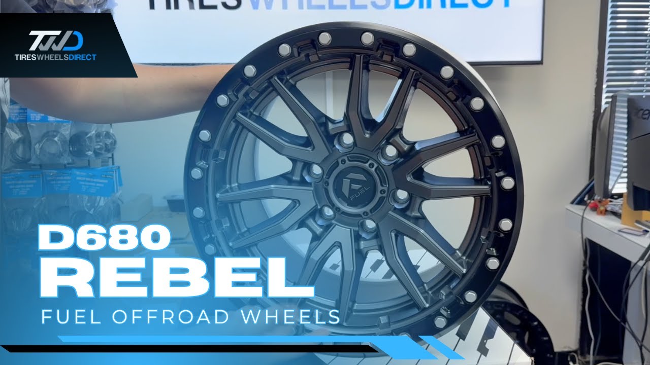 Диски Fuel Offroad D680 REBEL | Прочные матовые, оружейно-металлические, с бортами в стиле колец
