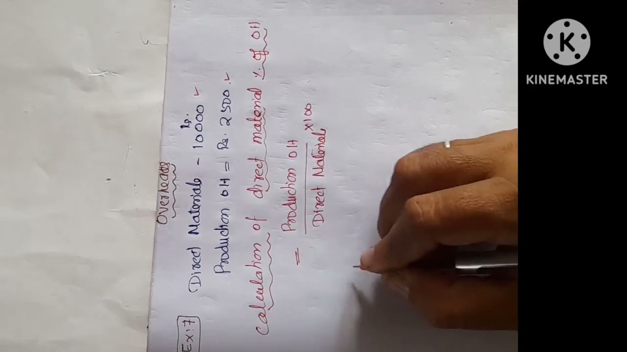 Overheads ex.7/cost accounting academy / cost accounting 