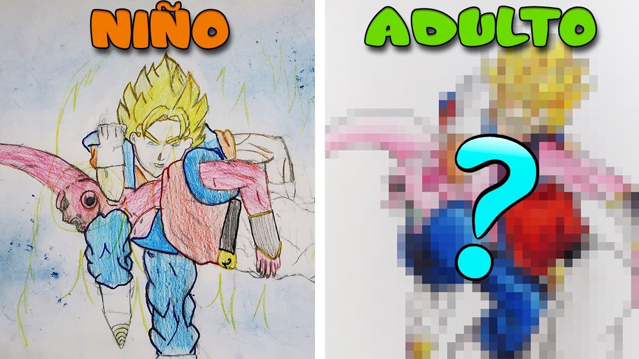 REHACIENDO DIBUJO DE MI INFANCIA con lápices BARATOS | Vegetto vs Majin Buu | ArteMaster
