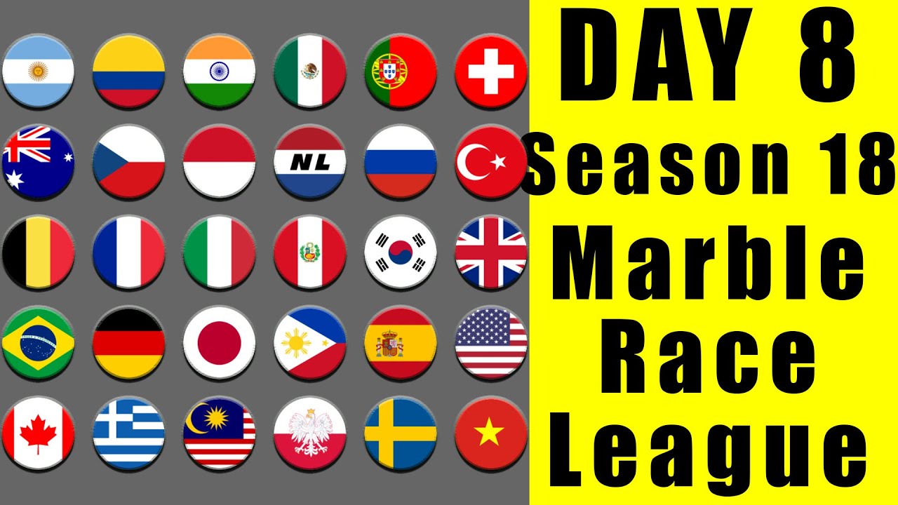Marble Race League Season 18 Day 8 Marble Point Race in Algodoo / Marble Race King
