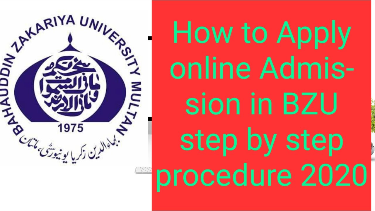 How to Apply online for Admission in BZU University || step by step to apply online in BZU