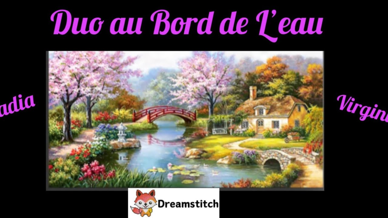 maison au bord de l'eau 💜  rikiki unboxing🤣🩷 cadeaux du ❤️ laeti❤️ #crossstitch  #crossstitch❤️