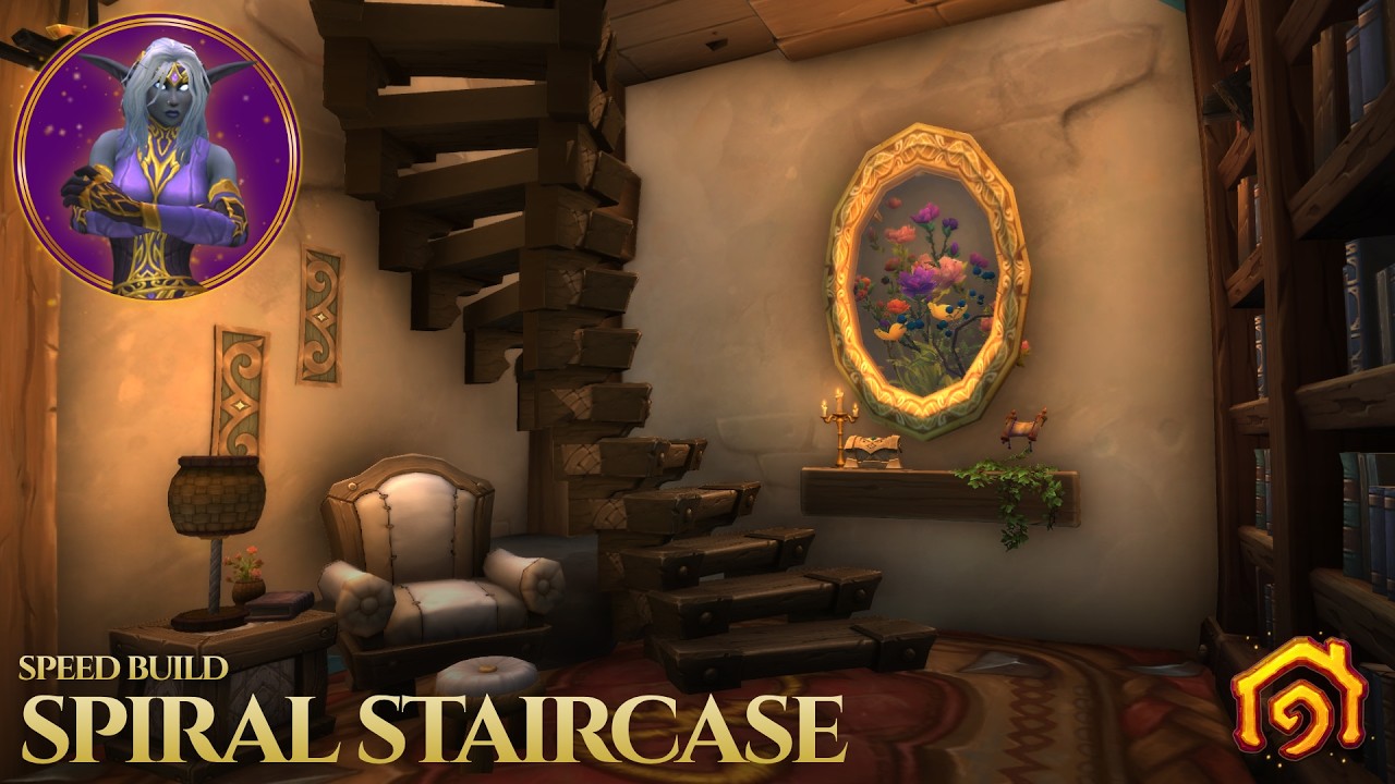 WoW housing | spiral staircase | tutorial