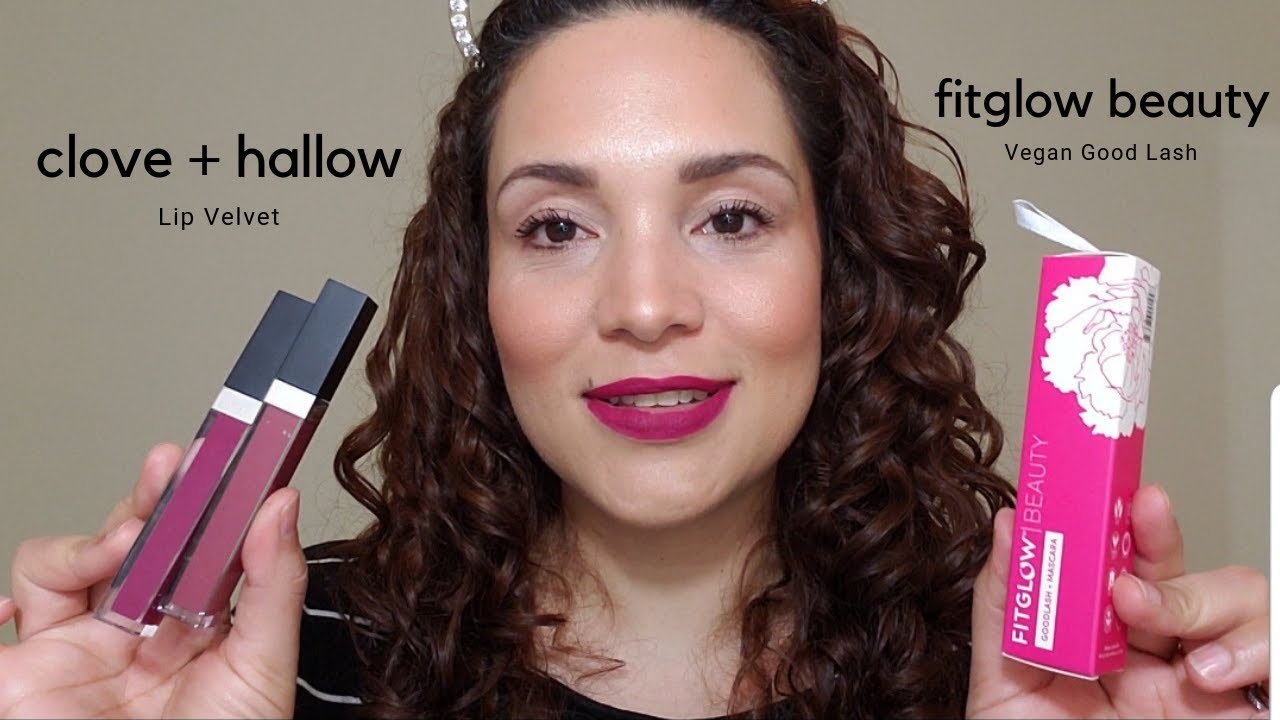Fitglow Vegan Good Lash and Clove + Hollow Lip Velvet | Demo & Swatches | Non toxic, Clean Beauty