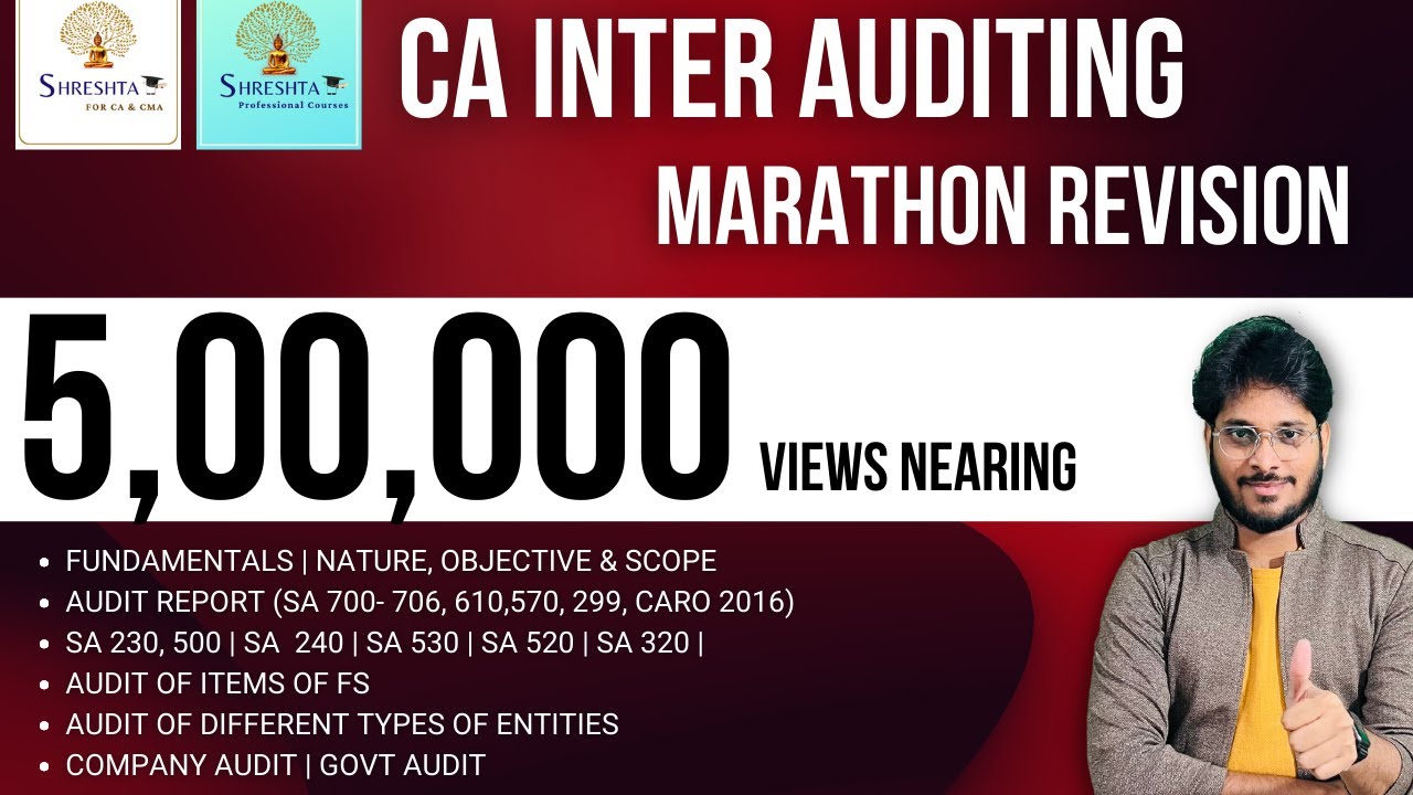 MAY 2022 | NOV 2022 | P6 AUDIT MARATHON | BY CA RAM HARSHA | READ DESCRIPTION | CA INTER