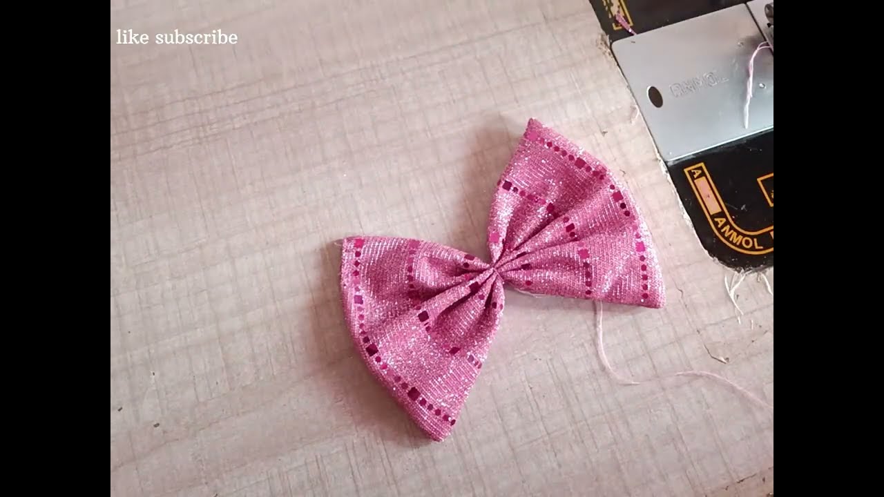 Beautiful ❤️ hair pin cutting and stitching hair clip#stitching #girl #girldress #hair #hairclip