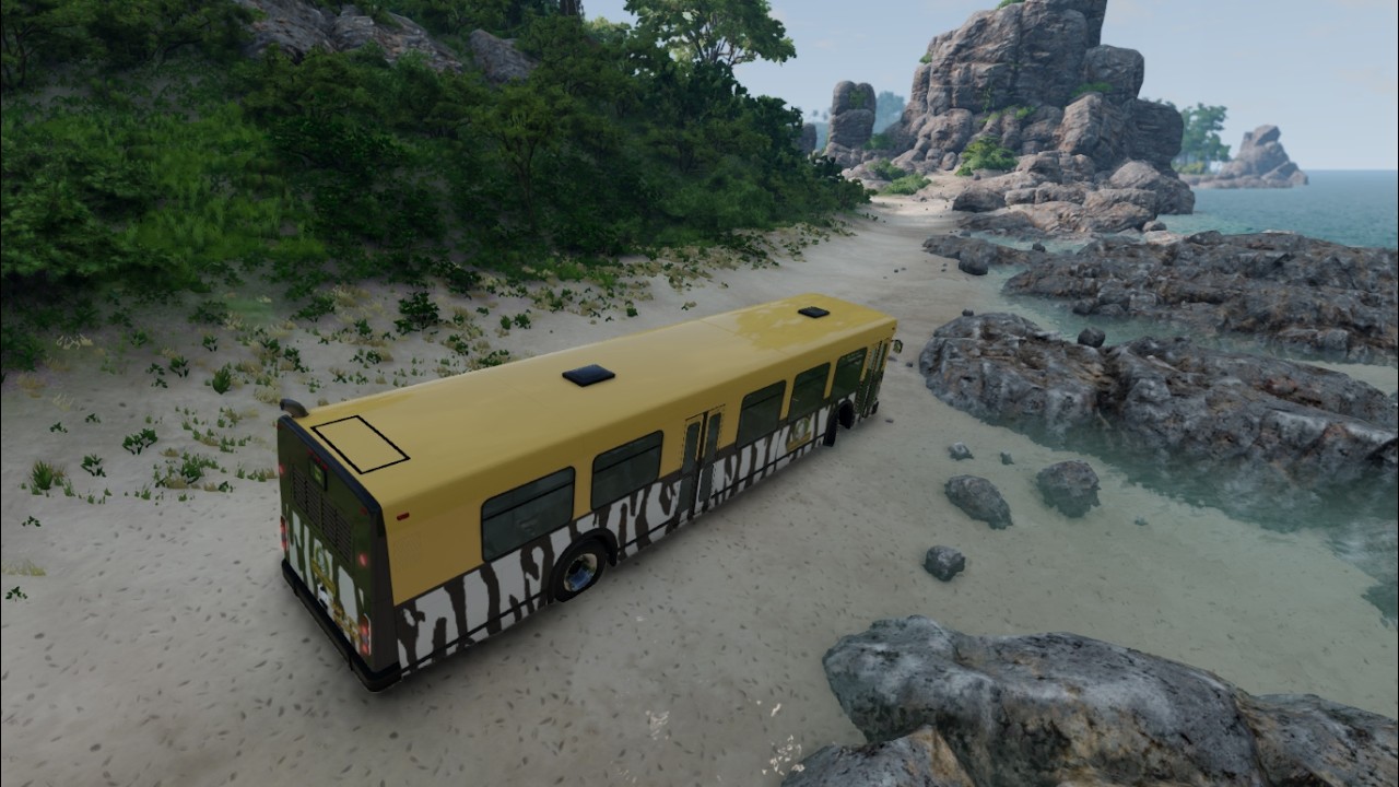BeamNG drive  Bus Simulator Offroad Dangerous Bus Driving