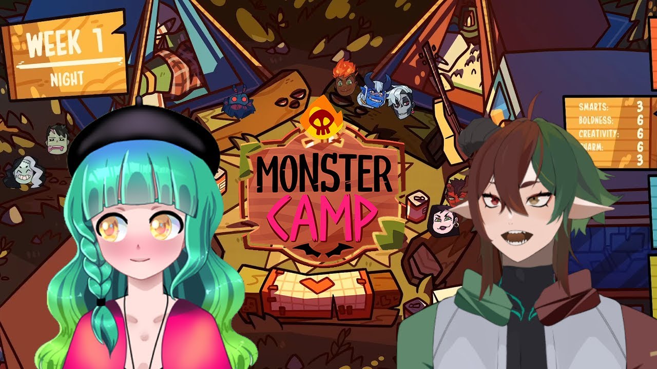 Monsters on a trip! Let's play Monster Camp! with Jaju