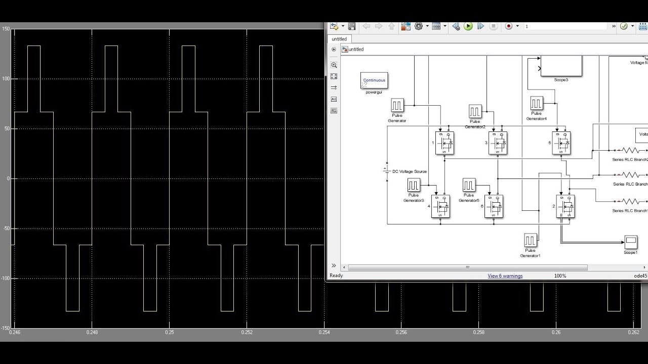 Simulink Model of 3 phase Inverter / Matlab simulation of inverter