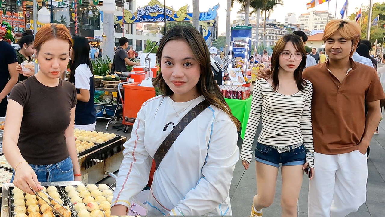 Phnom Penh Riverside After Dark 2026 Chaktomuk Walk Street Full Tour
