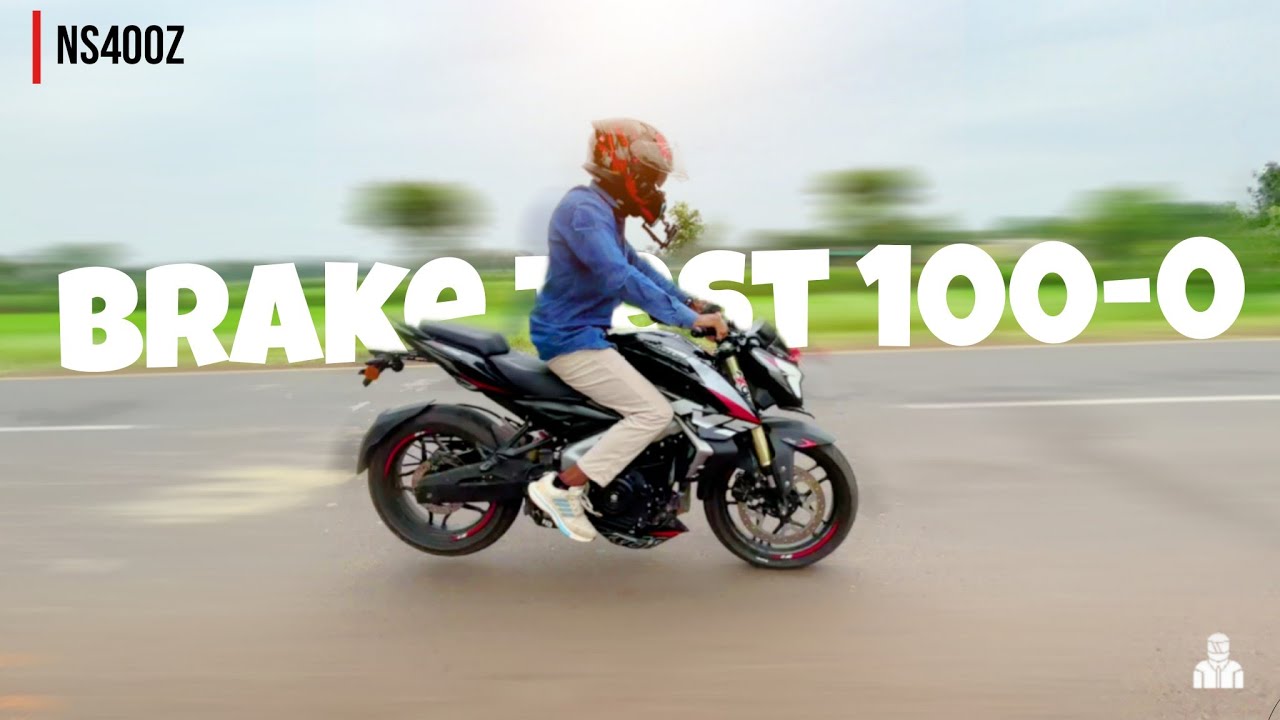 Bajaj Pulser NS 400z  100 To 0  Brake Test -- Distance Measure