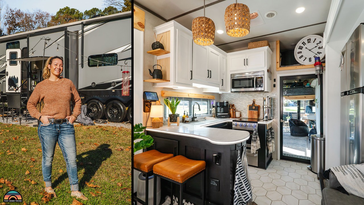 Family's Fully Renovated Toy Hauler Rv - Full Time Travel