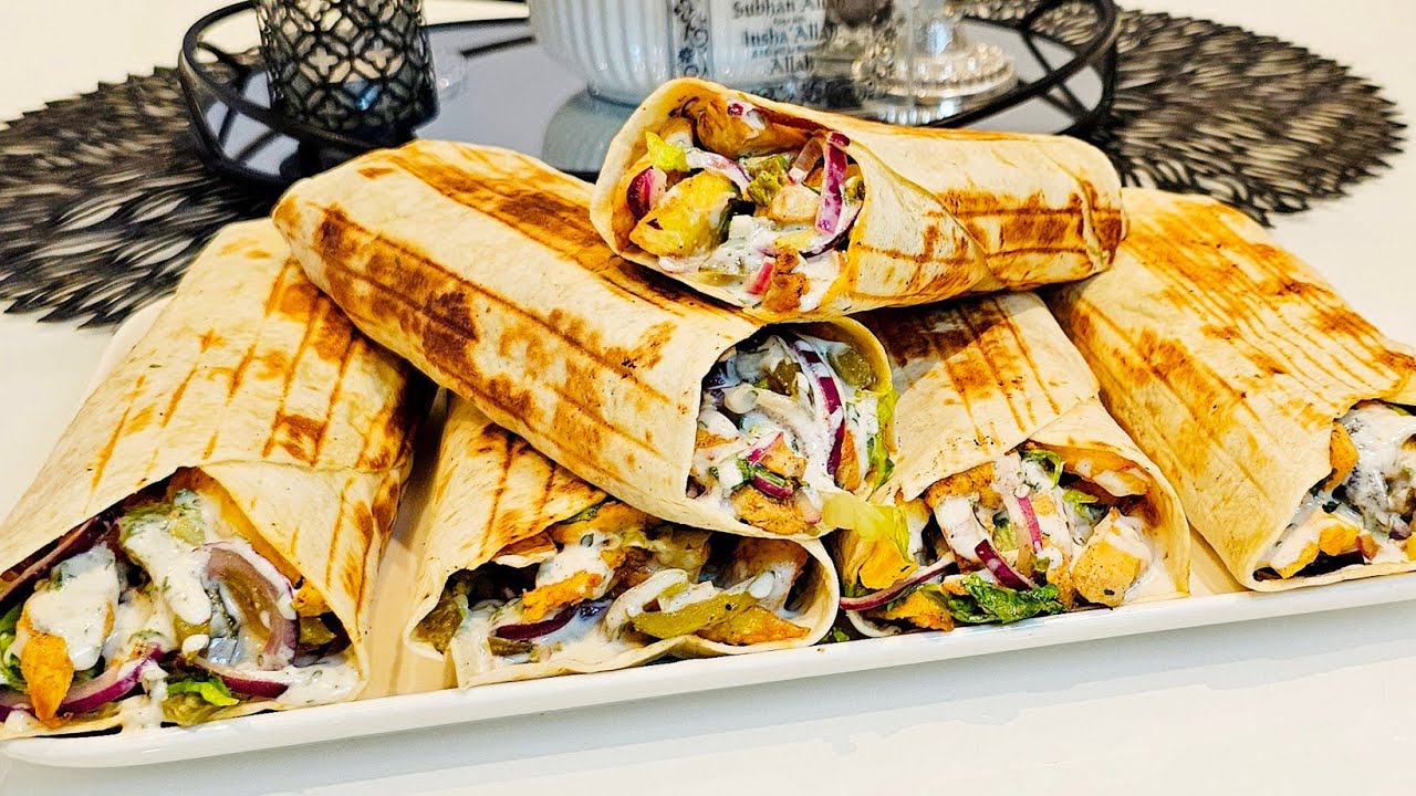 Chicken Shawarma Wraps/ Hähnchen Kebab mit Salat und selbst gemachten Pommes Ramandan Rezept 2025✨️🌙