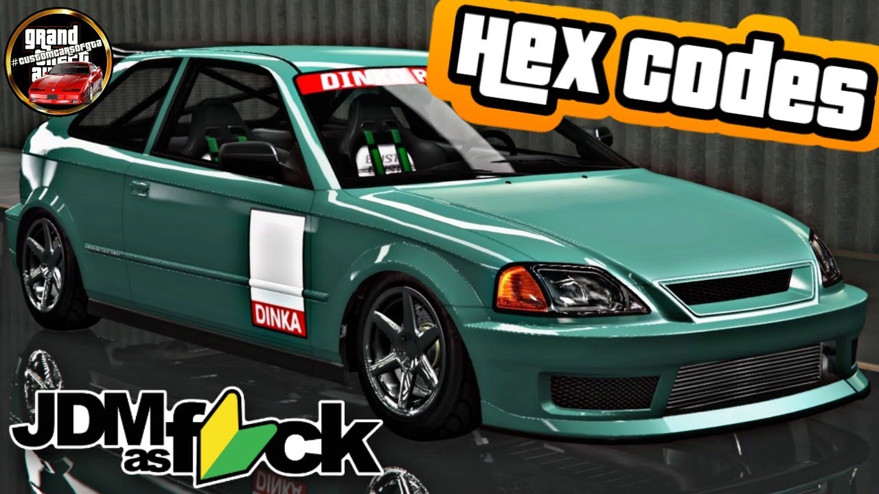 GTA V -55 JDM Crew Colours (with Hex Codes and Tutorial) *NEW*