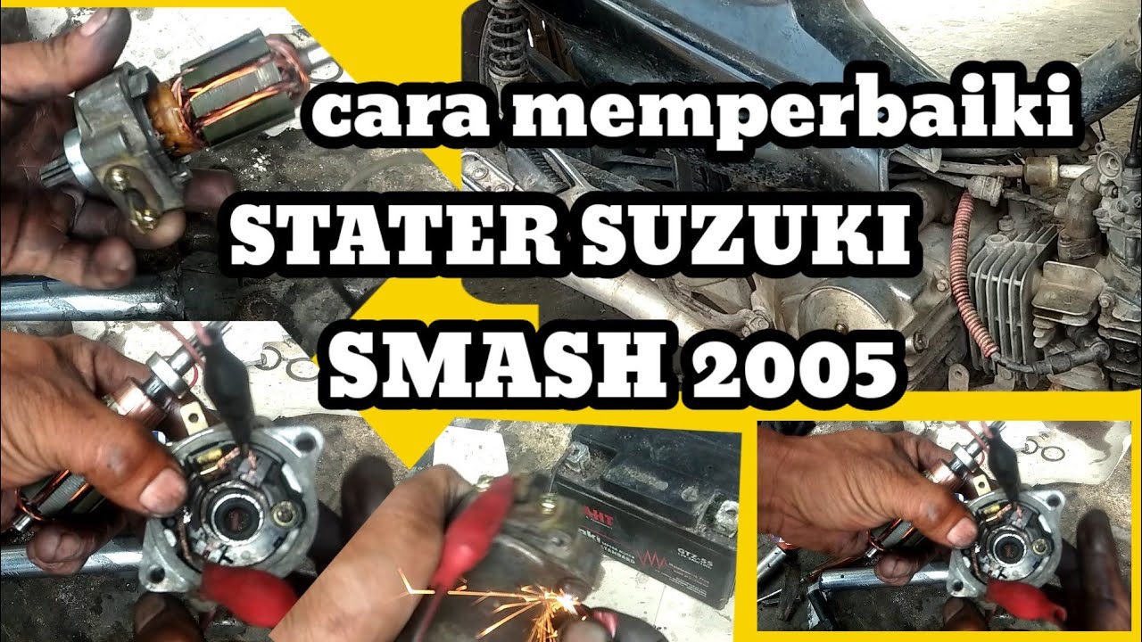 cara memperbaiki dinamo stater motor smash