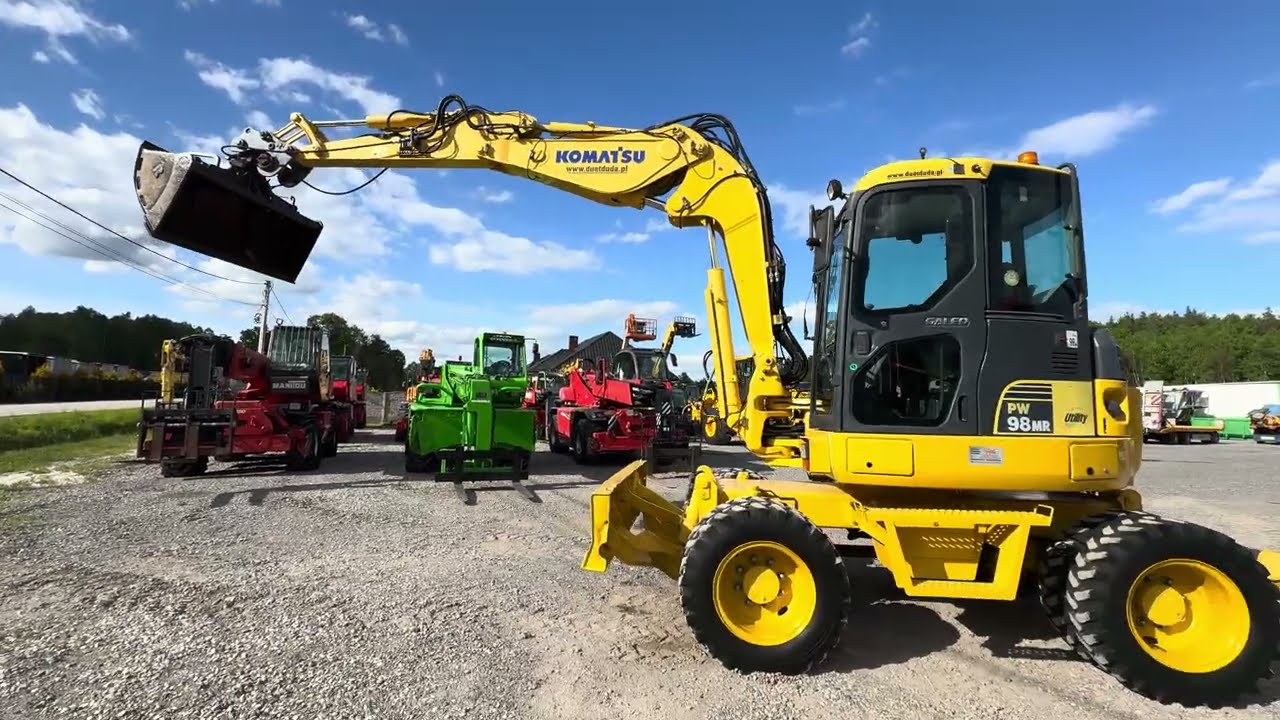 Koparka Kołowa KOMATSU PW 98 MR 8 Pług + Podpory duetduda.pl