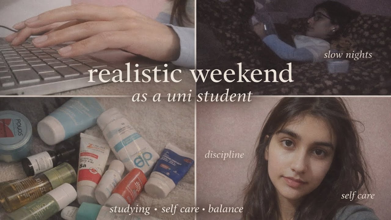 Realistic weekend day as a uni student (studying, balancing life, productivity) 