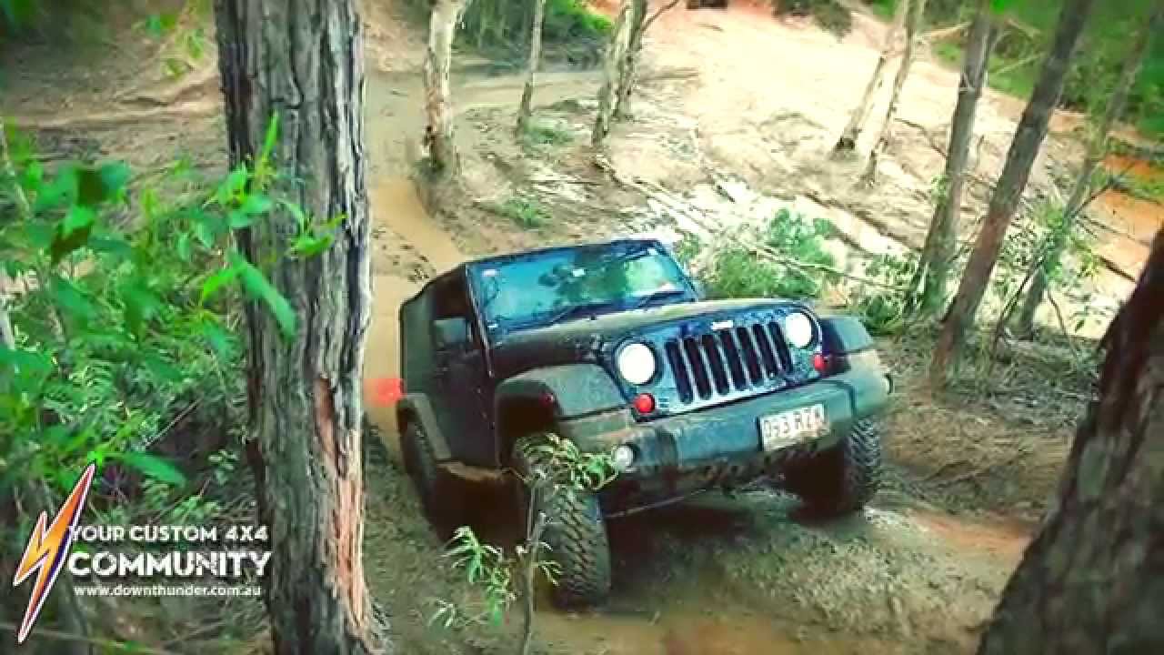 Jeep Wrangler JK stuck in the Mud - Offroad Recovery at Glasshouse Mountains