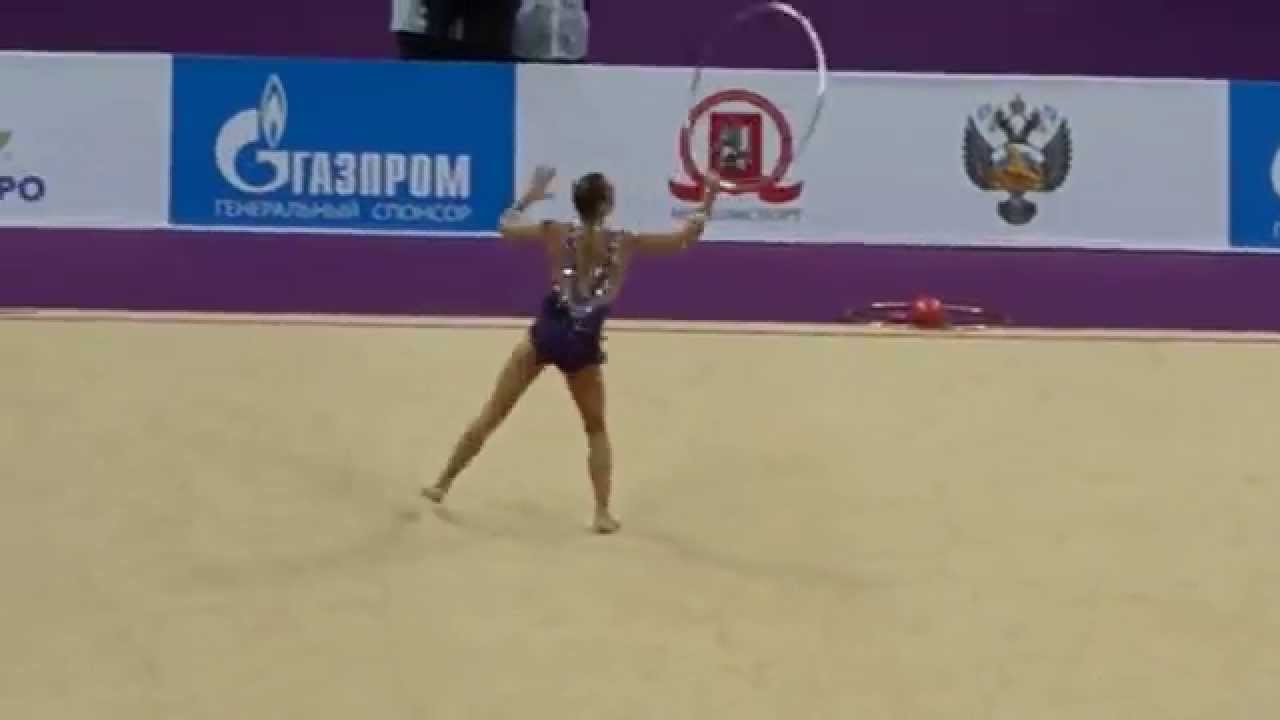 Мелитина Станюта,обруч Staniouta Melitina Belarus MOSCOW R. G. GRAND PRIX  20.02.2015
