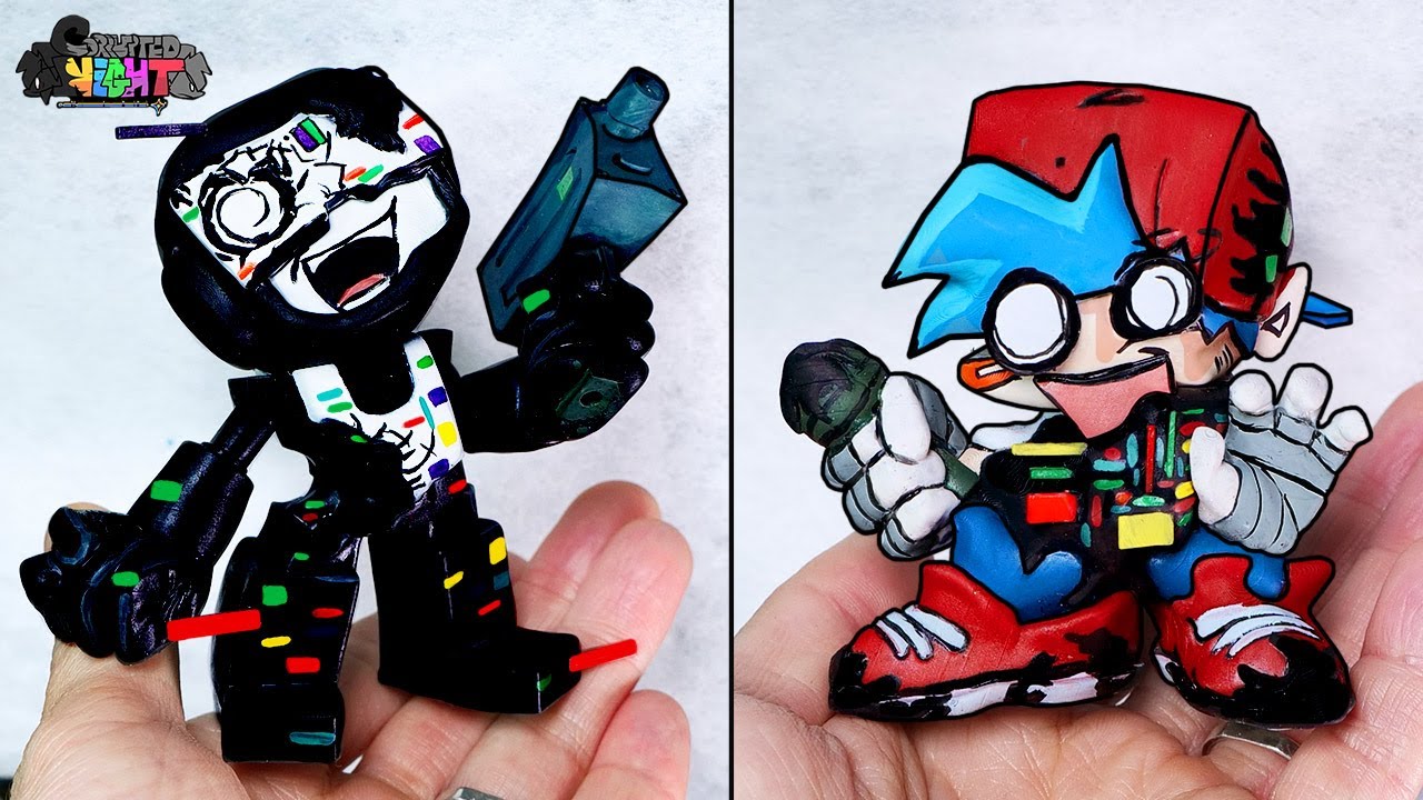 [FNF] Making Corrupted Tankman & BF Sculptures Timelapse [Corrupted Night]- Friday Night Funkin' Hgu
