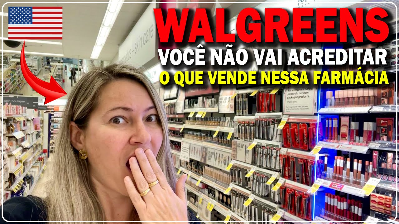 TOUR no WALGREENS nos ESTADOS UNIDOS 💊 É SURREAL o que VENDE na FARMÁCIA AMERICANA 😱