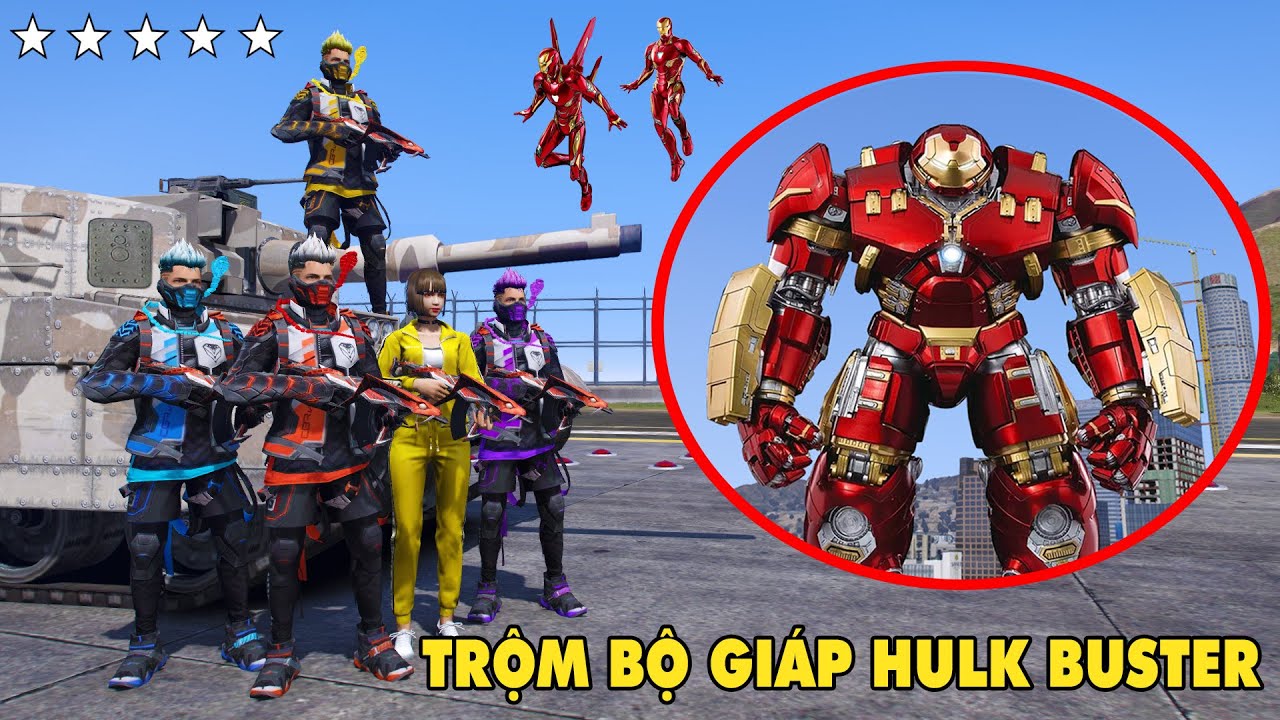 GTA 5 Đi Cướp Bộ Giáp IRON MAN Phiên Bản Mới Khổng Lồ Biệt Đội Cobra Bị Binh Đoàn Người Sắt Truy Nã