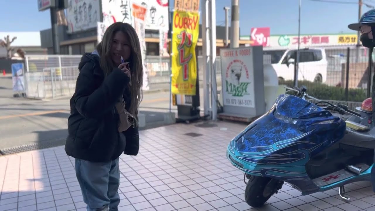 美人ライダー、　フルカスタム、　ホンダ・ヘリックス、　ホンダ・フュージョン、　HONDA HELIX、　HONDA FUSION、　HONDA 250、　ホンダ、ビッグスクーター