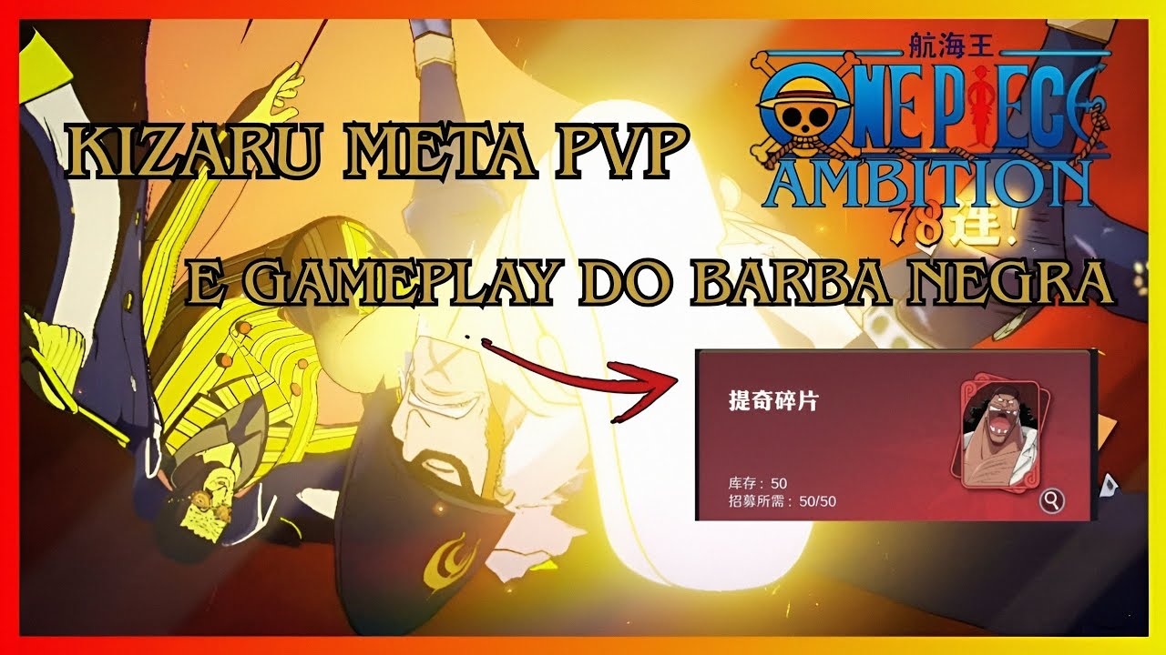 Gameplay do Barba Negra + luta insana de kizaru vs Xdrake em One Piece Ambition Best PvP 