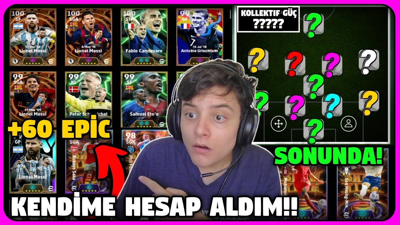 SONUNDA!! KENDİME 60 EPİCLİ 4 BOMBA'CILI HESAP ALDIM! | eFootball Mobile 2025