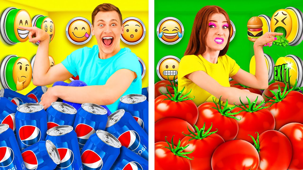 1000 Загадочных Кнопок и Только Одна Тебя Спасет | Крутые Творческие Лайфхаки от PaRaRa Challenge