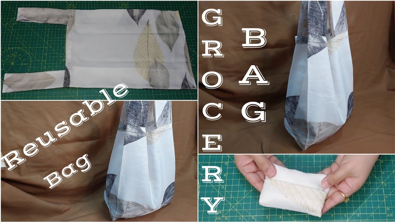 Nylon Shopping Bag, Reusable Eco Bag, Easy Sewing Tutorial DIY