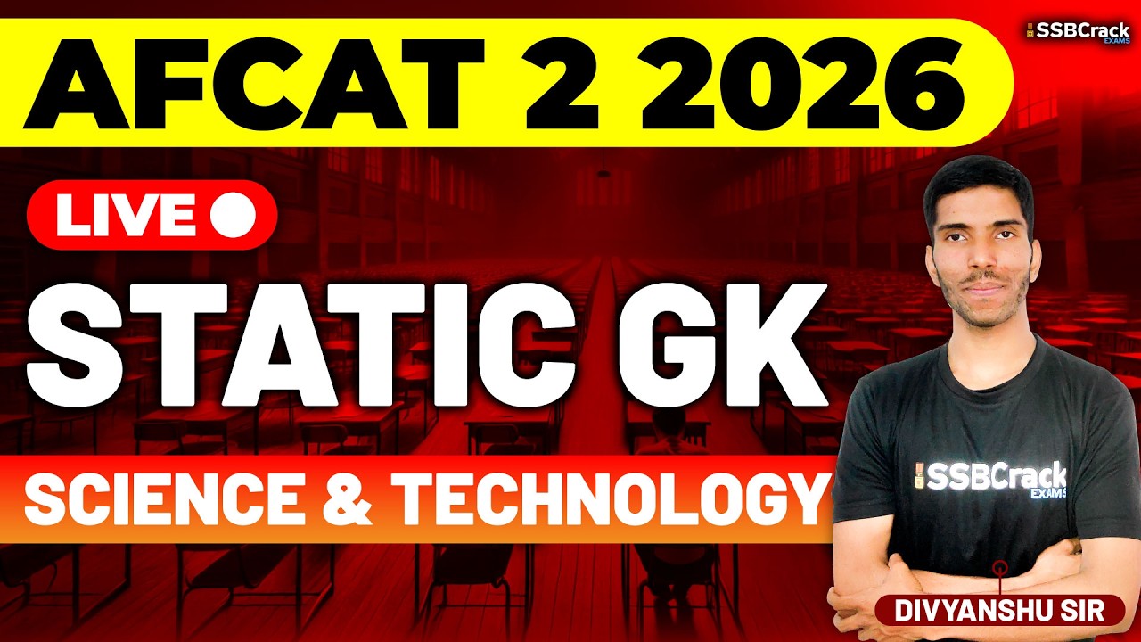 AFCAT 2 2026 Exam Static GK Live - Science & Technology