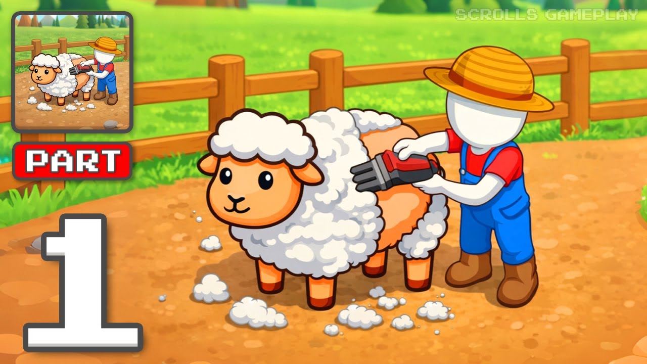 Wool Harvest - Gameplay Walkthrough Part 1 - Shear Collect Upgrade (iOS, Android)
