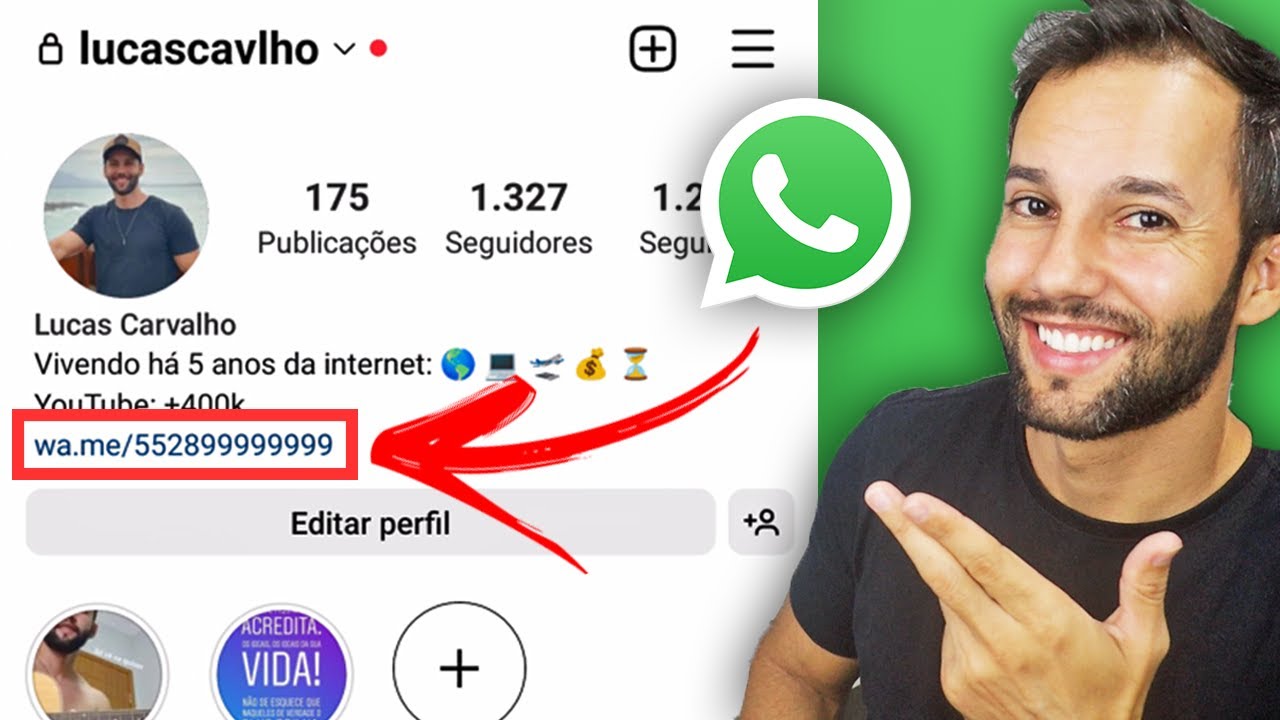 COMO COLOCAR LINK DO WHATSAPP NO INSTAGRAM